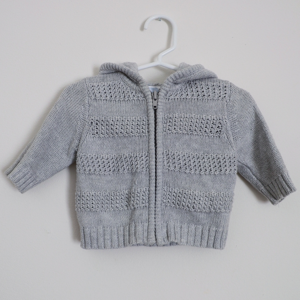Old Navy Grey Knit Baby Sweater